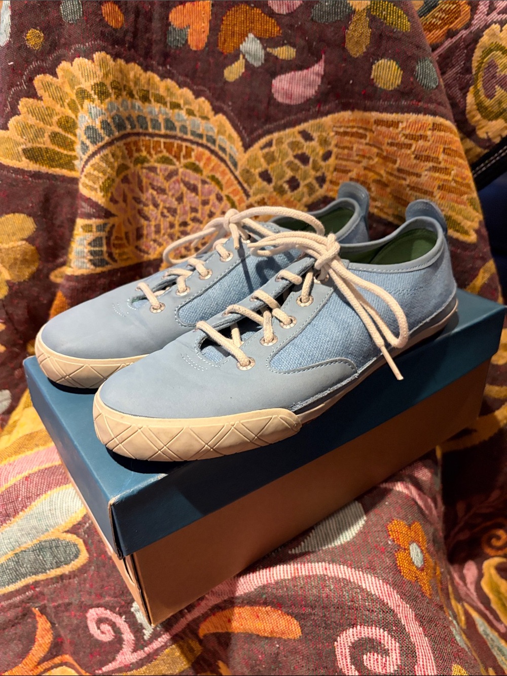 Women's Casual Light Blue Canvas Sneakers